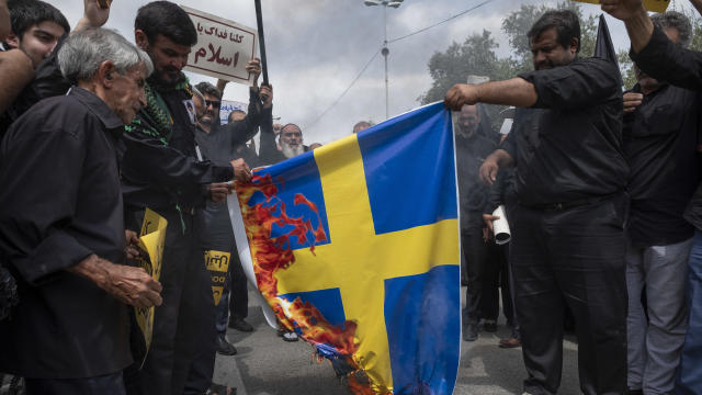 Sweden leader says "clear risk" of retaliatory terror attacks as Iran issues threats over Quran desecration