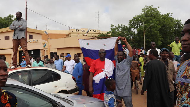 Niger coup leader gets support on the streets, with Russian flags waving, and from other post-coup regimes