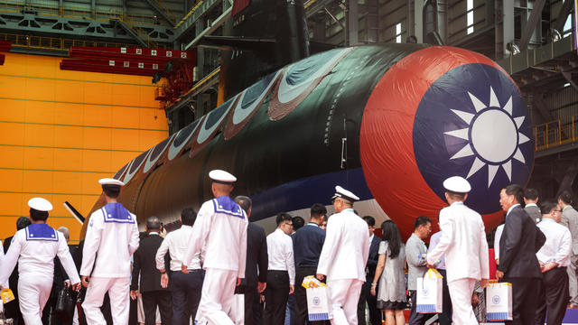 Taiwan unveils first domestically made submarine to help defend against possible Chinese attack