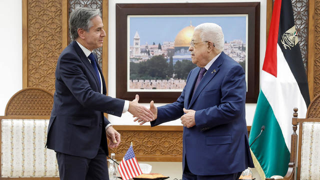 U.S. Secretary of State Antony Blinken meets with Palestinian Authority president during West Bank trip