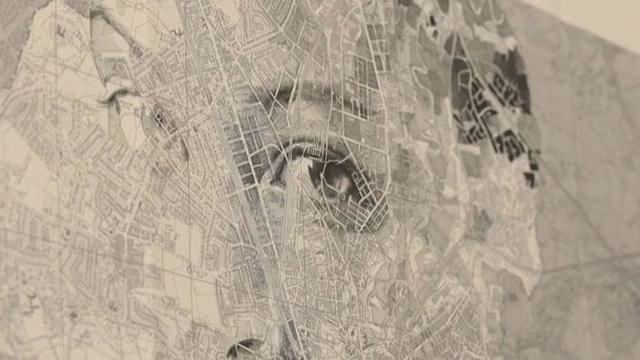 Meet an artist teasing stunning art from the "spaghetti on a plate" of old maps