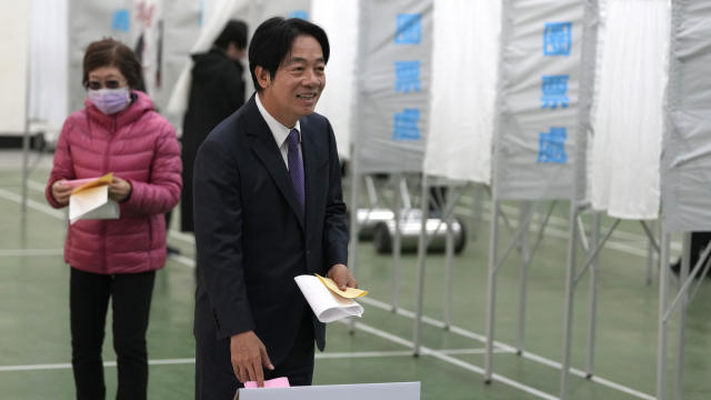 Ruling-party candidate Lai Ching-te wins Taiwan's presidential election