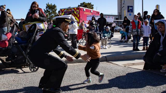 USS Ford aircraft carrier returns home after eight-month deployment