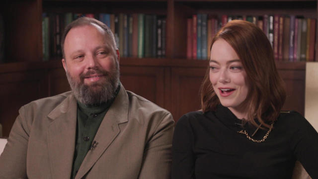 Emma Stone and director Yorgos Lanthimos on "Poor Things"