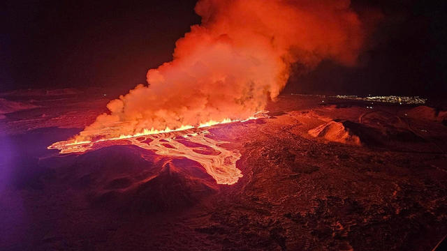 Iceland's volcano eruption cuts off hot water supply to thousands after shooting lava 260 feet in the air