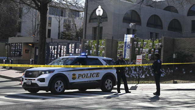 U.S. Air Force member dies after setting himself on fire outside Israeli Embassy in Washington in apparent protest against war in Gaza