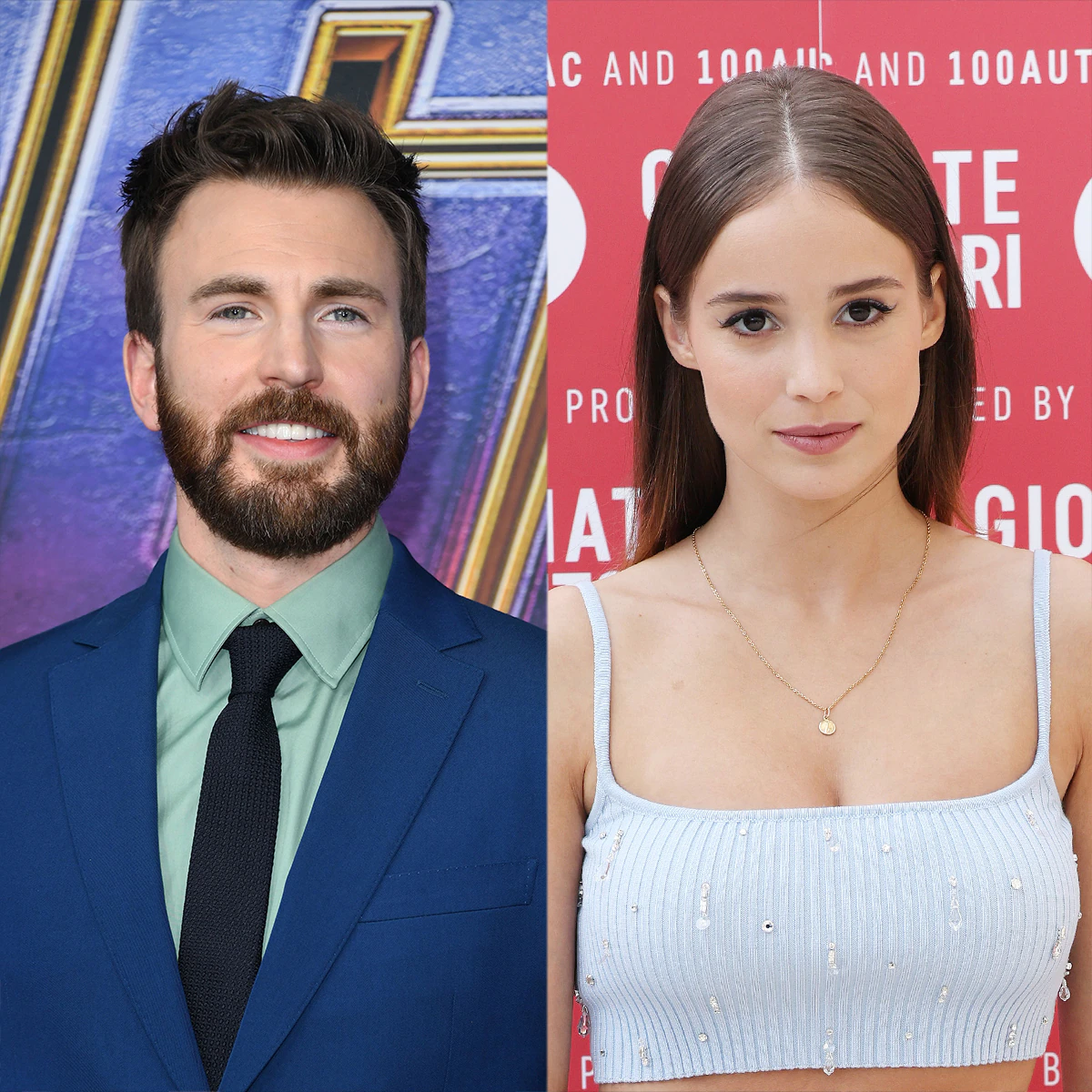 Chris Evans and His Leading Lady Alba Baptista Match Styles at Pre-Oscars Party