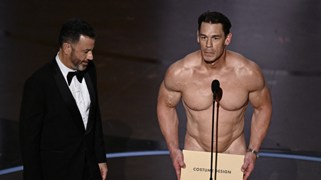 Nearly naked John Cena presents Oscar for best costume design at 2024 Academy Awards