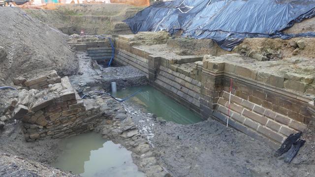 Excavation at French hotel reveals a medieval castle with a moat, coins and jewelry