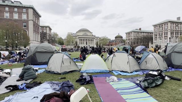 Columbia University holds remote classes as pro-Palestinian tent city returns; NYPD says its options are limited