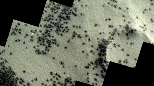 A spacecraft captured images of "spiders" on the surface of Mars. Here's what they really are.