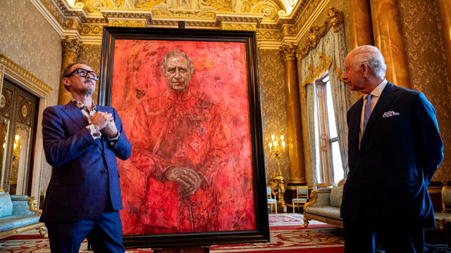 King Charles III's bright red official portrait raises eyebrows