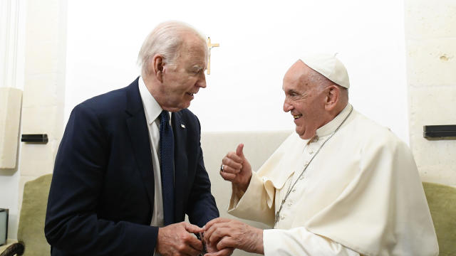 Pope Francis is first pope to address G7 summit, meets with Biden, world leaders