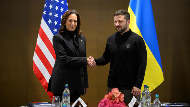 U.S. supports "a just and lasting peace" for Ukraine, Harris tells Zelenskyy at Swiss summit