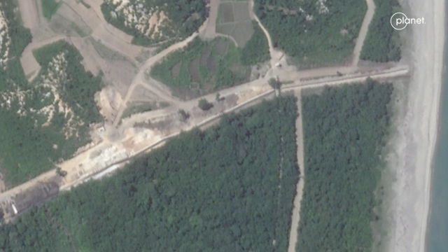 North Korea appears to construct walls near DMZ, satellite images reveal